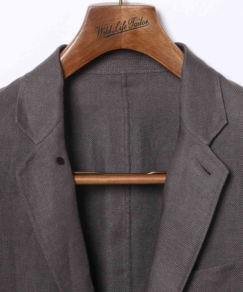 ADAM ET ROPE'(アダムエロペ)の「【Wild Life Tailor】麻リバーJK(テーラードジャケット・メンズ・グレー系その他/ブルー系その他2・M/L)」の11枚目の写真