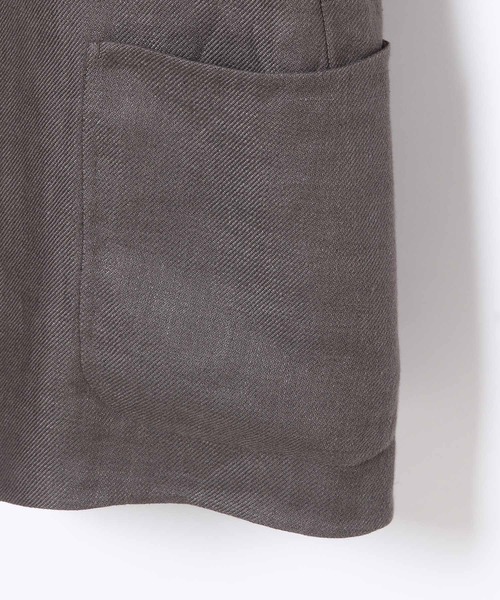 ADAM ET ROPE'(アダムエロペ)の「【Wild Life Tailor】麻リバーJK(テーラードジャケット・メンズ・グレー系その他/ブルー系その他2・M/L)」の4枚目の写真