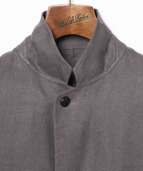 ADAM ET ROPE'(アダムエロペ)の「【Wild Life Tailor】麻リバーJK(テーラードジャケット・メンズ・グレー系その他/ブルー系その他2・M/L)」の5枚目の写真