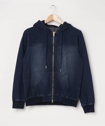 インディゴ裏毛ZIPパーカー