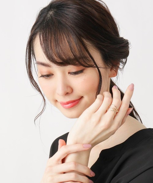 COCOSHNIK(ココシュニック)の「K10ワンストローク 3連リング(リング・レディース・ホワイト系その他7・14号/12号)」の3枚目の写真