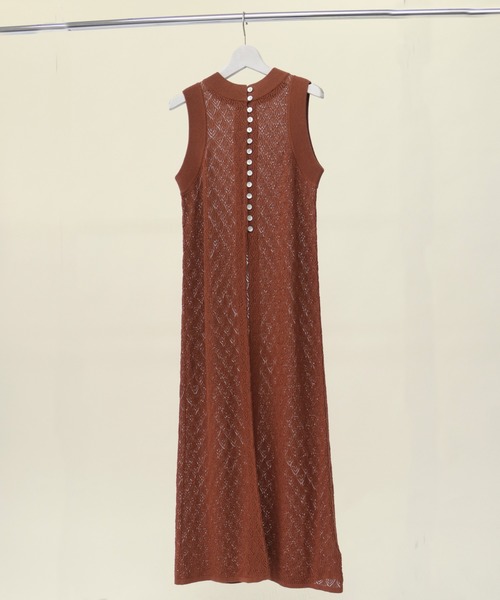 CLEIO（クレイオ）の「【CLEIO】前後2WAYクロシェ編みワンピース（ワンピース・レディース・アイボリー/パープル/カーキ/テラコッタ・FREE）」の22枚目の写真