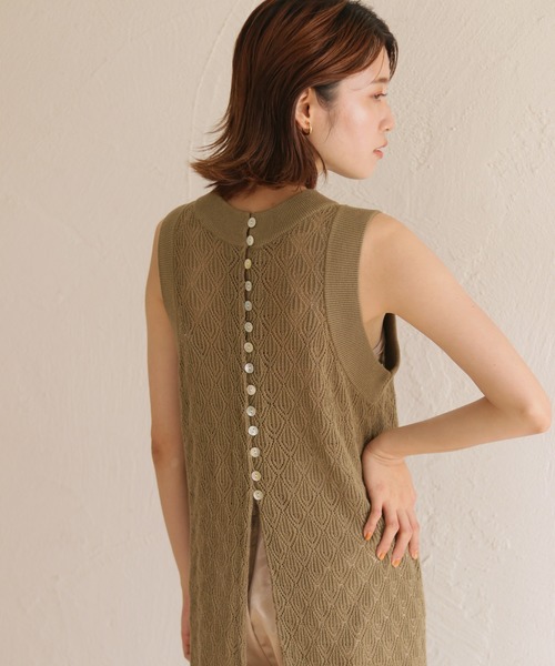 CLEIO（クレイオ）の「【CLEIO】前後2WAYクロシェ編みワンピース（ワンピース・レディース・アイボリー/パープル/カーキ/テラコッタ・FREE）」の19枚目の写真