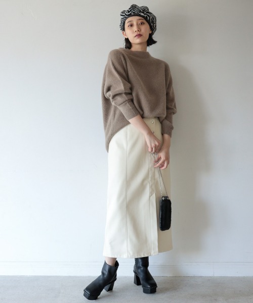 PAGEBOY（ページボーイ）の「FOXボトルネックプルオーバー（ニット/セーター・レディース・グレー/モカ/イエロー系その他・FREE）」の18枚目の写真