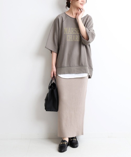 IENA イエナ　ボーダー　ワンピース　スウェット　ロングスカート サロペット IENA イエナ ボーダー ワンピース スウェット ロングスカート