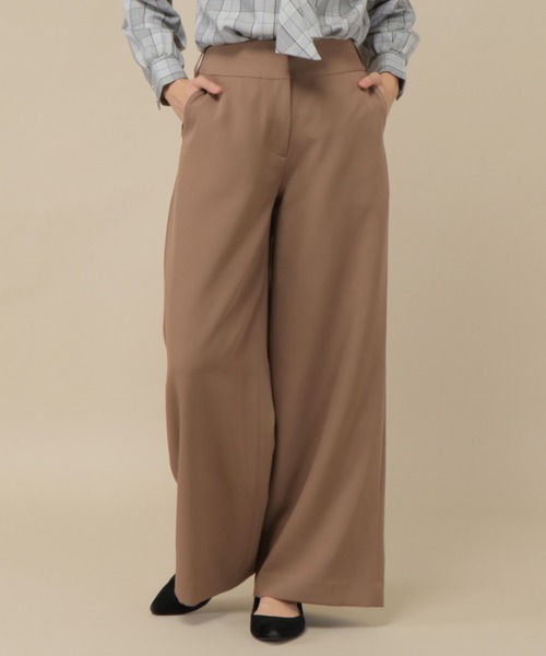 ikka(イッカ)の「ハイウエストスーパーワイドパンツ(その他パンツ・レディース・ブラウン/グレー/ネイビー・M/L)」の2枚目の写真
