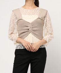 one way | ツイストビスチェレイヤードセット(ポロシャツ)