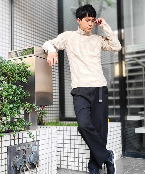 WESTSEA(ウエストシー)の「ウールミックス 2×2RIB 長袖 タートルネック リブニット(ニット/セーター・メンズ・ブラック/ベージュ系その他/オフホワイト/ブラック系その他/ブラック系その他2/グレー系その他・M/XL/L)」の7枚目の写真