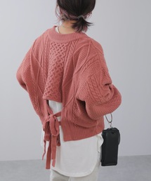 ap retro | バックリボンケーブルVネックニット【ZOZO限定アイテム】(ニット/セーター)