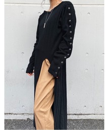 schott | Schott×RUMBLE RED(ショット×ランブルレッド) SLIT ONEPIECE /リングドットボタンカットワンピース(ワンピース)
