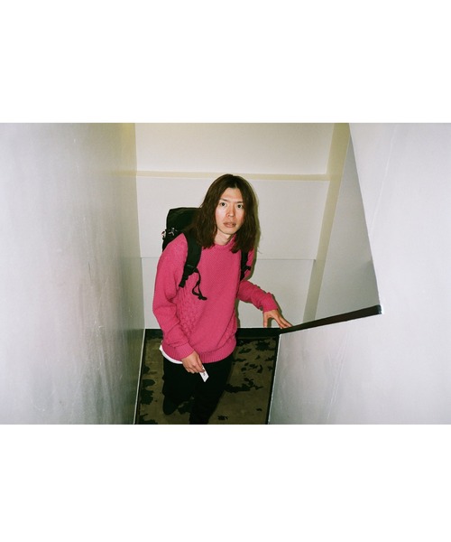 post amenities(ポストアメニティー)の「post amenities No Sweater (PAKT001)(ニット/セーター・メンズ・ピンク/ブラック・MEDIUM/LARGE)」の2枚目の写真