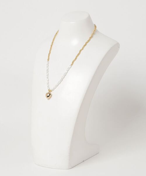 WEGO（ウィゴー）の「WEGO/ハートメタルネックレス（ネックレス・レディース・シルバー/ゴールド・FREE）」の3枚目の写真