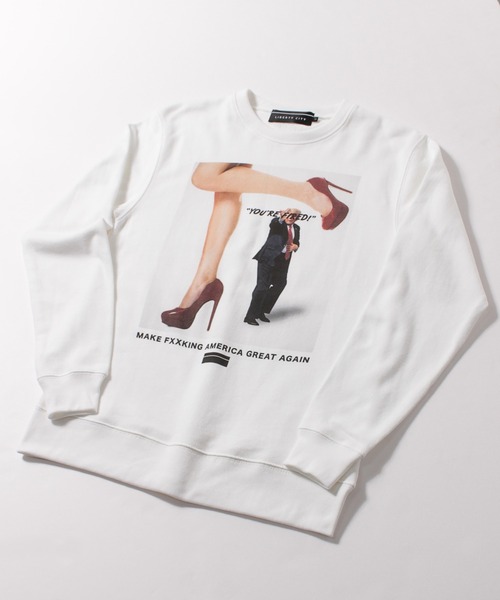 LIBERTY CITY（リバティシティ）の「【LIBERTY CITY/リバティーシティ】 [YOU ARE FIRED] スウェット（スウェット・メンズ・ブラック/グレー/ホワイト・3/2/4）」の4枚目の写真