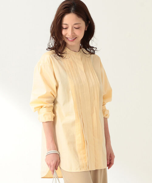 シャツ シャツ ブラウス Demi Luxe タック Beams デミルクス Beams Beams バンドカラー Demi Luxe トップス ビームス のファッション