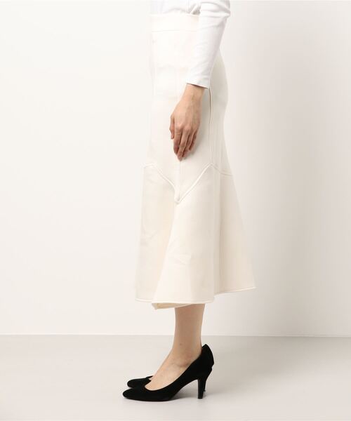 natural couture（ナチュラルクチュール）の「マシュマロマーメイドスカート（スカート・レディース・ミント/ピンク/ライトベージュ/アイボリー/ブラック・FREE）」の6枚目の写真