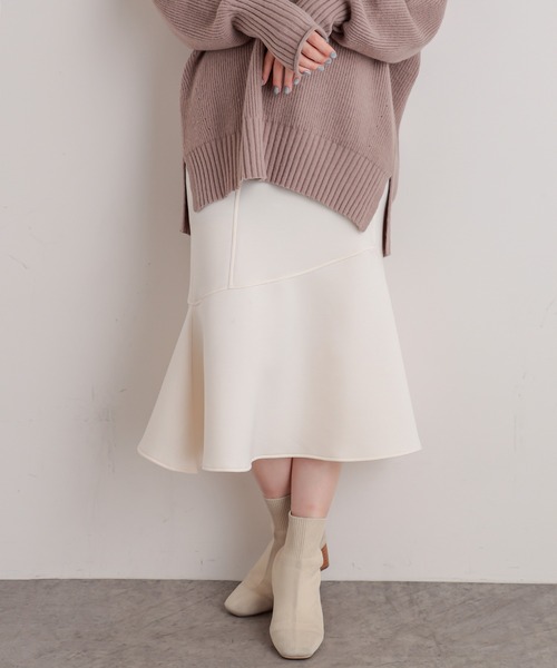 natural couture（ナチュラルクチュール）の「マシュマロマーメイドスカート（スカート・レディース・ミント/ピンク/ライトベージュ/アイボリー/ブラック・FREE）」の2枚目の写真