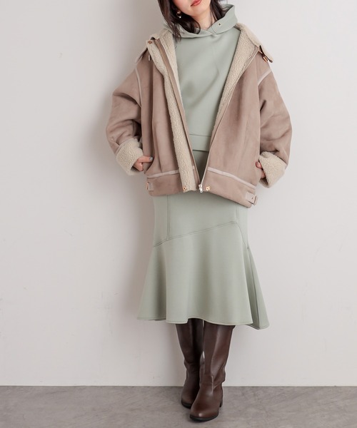 natural couture（ナチュラルクチュール）の「マシュマロマーメイドスカート（スカート・レディース・ミント/ピンク/ライトベージュ/アイボリー/ブラック・FREE）」の5枚目の写真