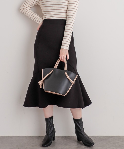 natural couture（ナチュラルクチュール）の「マシュマロマーメイドスカート（スカート・レディース・ミント/ピンク/ライトベージュ/アイボリー/ブラック・FREE）」の3枚目の写真