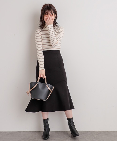 natural couture（ナチュラルクチュール）の「マシュマロマーメイドスカート（スカート・レディース・ミント/ピンク/ライトベージュ/アイボリー/ブラック・FREE）」の14枚目の写真