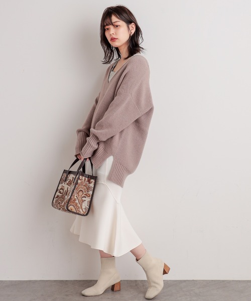 natural couture（ナチュラルクチュール）の「マシュマロマーメイドスカート（スカート・レディース・ミント/ピンク/ライトベージュ/アイボリー/ブラック・FREE）」の10枚目の写真