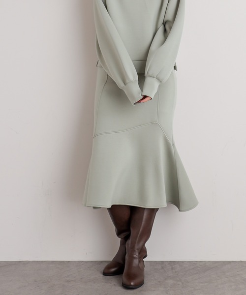 natural couture（ナチュラルクチュール）の「マシュマロマーメイドスカート（スカート・レディース・ミント/ピンク/ライトベージュ/アイボリー/ブラック・FREE）」の20枚目の写真