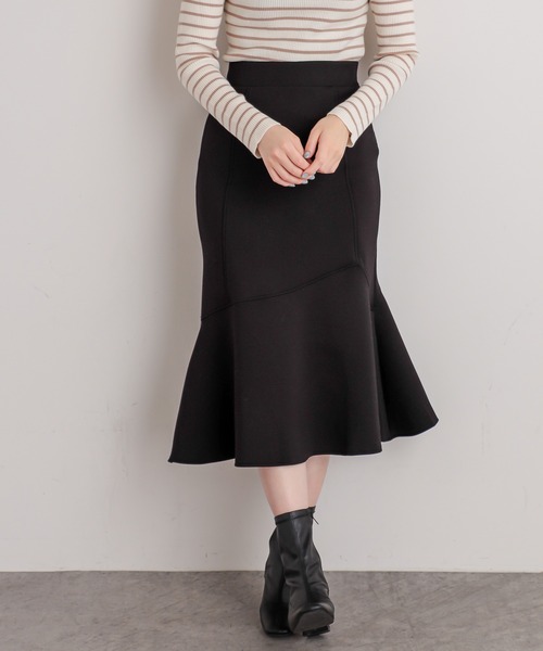 natural couture（ナチュラルクチュール）の「マシュマロマーメイドスカート（スカート・レディース・ミント/ピンク/ライトベージュ/アイボリー/ブラック・FREE）」の12枚目の写真