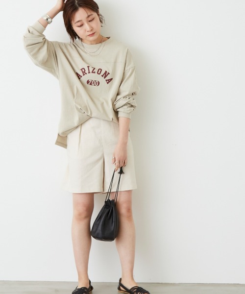 Auntie Rosa Holiday（アンティローザホリデー）の「リネンハーフパンツ（その他パンツ・レディース・カーキ/ブラック/ナチュラル/ブルー・FREE）」の19枚目の写真