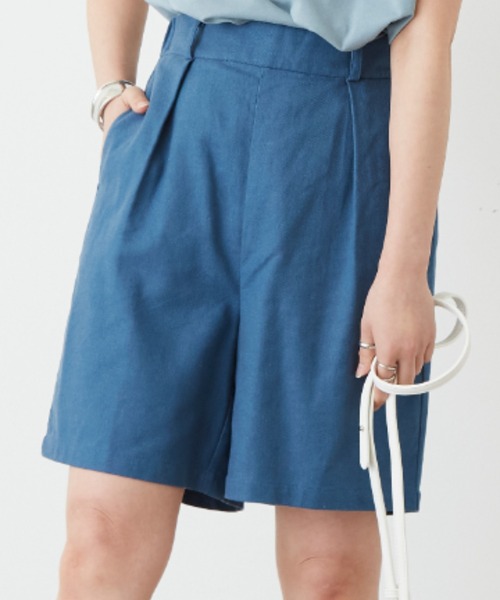 Auntie Rosa Holiday（アンティローザホリデー）の「リネンハーフパンツ（その他パンツ・レディース・カーキ/ブラック/ナチュラル/ブルー・FREE）」の8枚目の写真