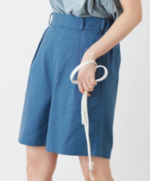 Auntie Rosa Holiday（アンティローザホリデー）の「リネンハーフパンツ（その他パンツ・レディース・カーキ/ブラック/ナチュラル/ブルー・FREE）」の6枚目の写真