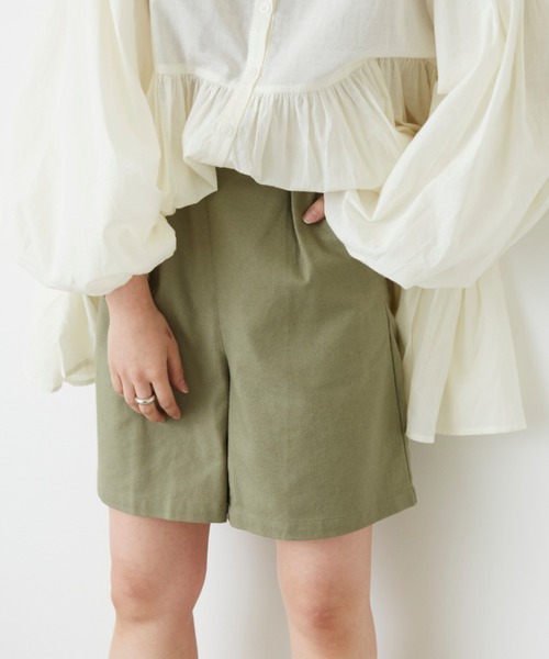 Auntie Rosa Holiday（アンティローザホリデー）の「リネンハーフパンツ（その他パンツ・レディース・カーキ/ブラック/ナチュラル/ブルー・FREE）」の17枚目の写真