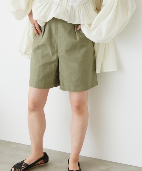 Auntie Rosa Holiday（アンティローザホリデー）の「リネンハーフパンツ（その他パンツ・レディース・カーキ/ブラック/ナチュラル/ブルー・FREE）」の14枚目の写真