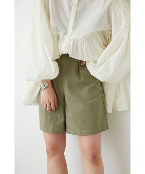 Auntie Rosa Holiday（アンティローザホリデー）の「リネンハーフパンツ（その他パンツ・レディース・カーキ/ブラック/ナチュラル/ブルー・FREE）」の16枚目の写真