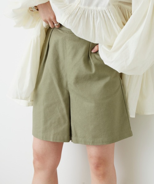 Auntie Rosa Holiday（アンティローザホリデー）の「リネンハーフパンツ（その他パンツ・レディース・カーキ/ブラック/ナチュラル/ブルー・FREE）」の15枚目の写真