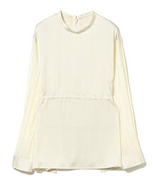 Ray BEAMS | Ray BEAMS / サテン ワッシャー スリーブ ブラウス(シャツ/ブラウス)