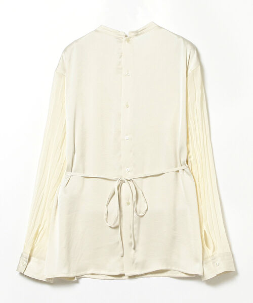 Ray BEAMS（レイビームス）の「Ray BEAMS / サテン ワッシャー スリーブ ブラウス（シャツ/ブラウス・レディース・オフホワイト/ブラック・ONE SIZE）」の9枚目の写真