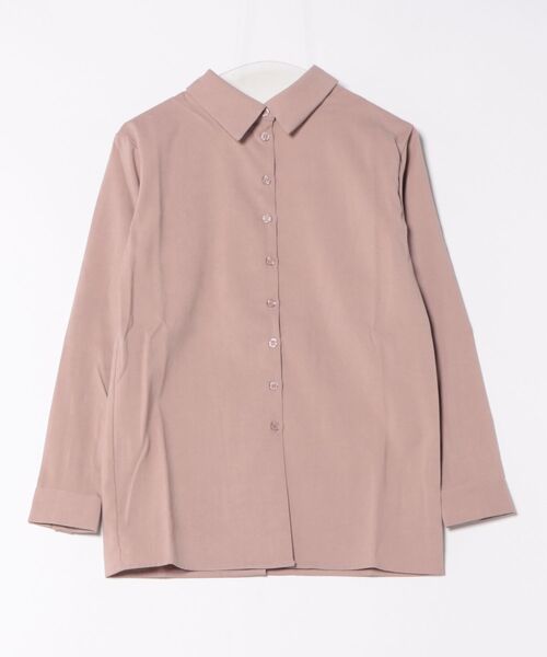 STYLEBLOCK(スタイルブロック)の「起毛スリットスリーブブラウス(シャツ/ブラウス・レディース・ピンク/ライトグレー/ライトベージュ/ブルー/グリーン系その他・M)」の1枚目の写真