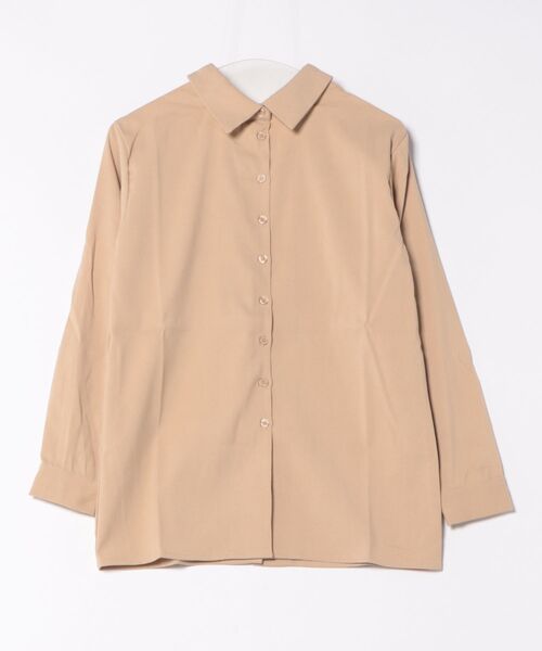 STYLEBLOCK(スタイルブロック)の「起毛スリットスリーブブラウス(シャツ/ブラウス・レディース・ピンク/ライトグレー/ライトベージュ/ブルー/グリーン系その他・M)」の3枚目の写真