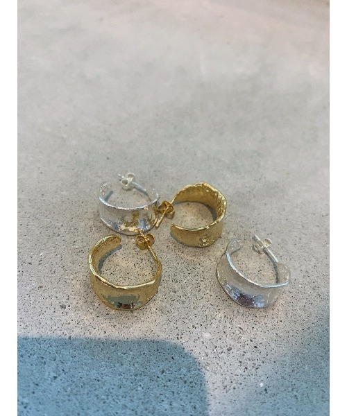 mou（モウ）の「S925 Rough pierce（ピアス（両耳用）・レディース・シルバー/ゴールド・FREE）」の3枚目の写真