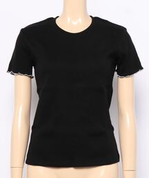 リブインナーTシャツ / パイピング / トップス / カットソー / シンプル