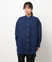 ✨美品✨オアスロウ ルーズフィットスタンドカラーシャツインディゴリネン サイズ2 orslow / オアスロウ】Loose Fit Stand Collar Shirts “Indigo
