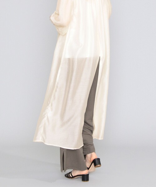 SHARE PARK（シェアパーク）の「【洗える】シアシェリシフォンワンピース（ワンピース・レディース・ライトグレー系/アイボリー系/サックスブルー系・1）」の7枚目の写真