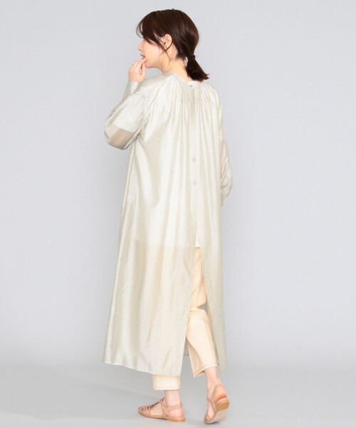 SHARE PARK（シェアパーク）の「【洗える】シアシェリシフォンワンピース（ワンピース・レディース・ライトグレー系/アイボリー系/サックスブルー系・1）」の11枚目の写真