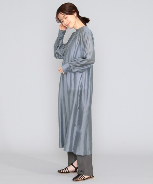 SHARE PARK（シェアパーク）の「【洗える】シアシェリシフォンワンピース（ワンピース・レディース・ライトグレー系/アイボリー系/サックスブルー系・1）」の15枚目の写真