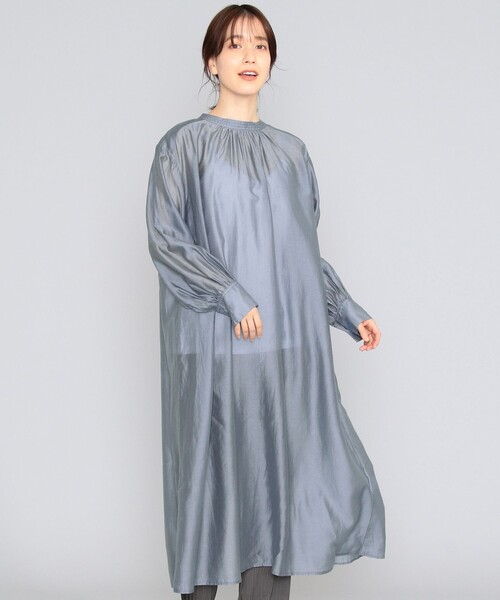 SHARE PARK（シェアパーク）の「【洗える】シアシェリシフォンワンピース（ワンピース・レディース・ライトグレー系/アイボリー系/サックスブルー系・1）」の16枚目の写真