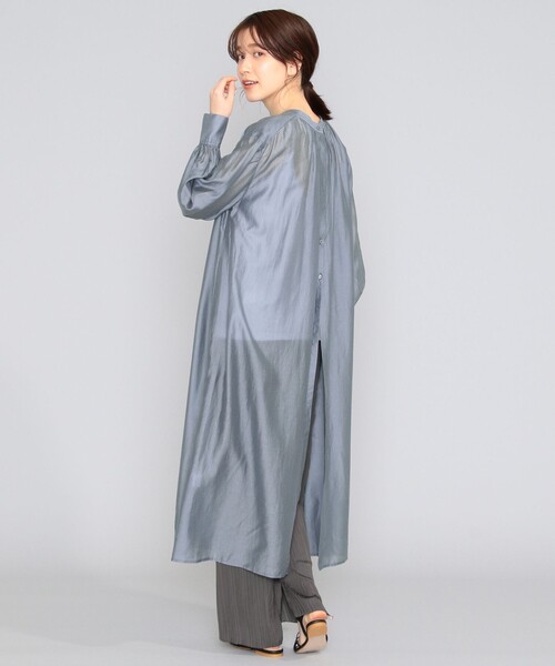 SHARE PARK（シェアパーク）の「【洗える】シアシェリシフォンワンピース（ワンピース・レディース・ライトグレー系/アイボリー系/サックスブルー系・1）」の17枚目の写真