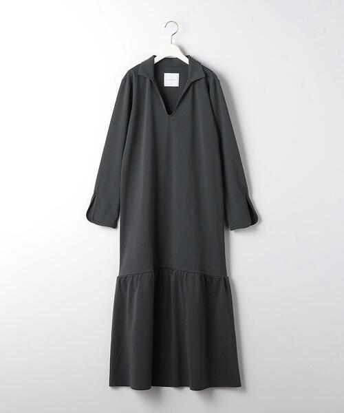 BRACTMENT(ブラクトメント)の「『BRACTMENT(ブラクトメント)』 BM 襟付き ティアードワンピース(ワンピース・レディース・ダークグレー/モカ・FREE)」の1枚目の写真