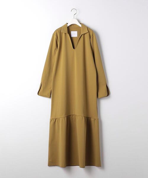 BRACTMENT(ブラクトメント)の「『BRACTMENT(ブラクトメント)』 BM 襟付き ティアードワンピース(ワンピース・レディース・ダークグレー/モカ・FREE)」の14枚目の写真