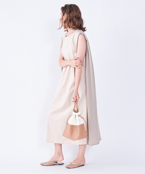 Laugoa（ラウゴア）の「【LAUGOA/ラウゴア】HOORN 巾着 ショルダーバッグ（ショルダーバッグ・レディース・ブラック/ベージュ/グレー/シルバー・FREE）」の15枚目の写真