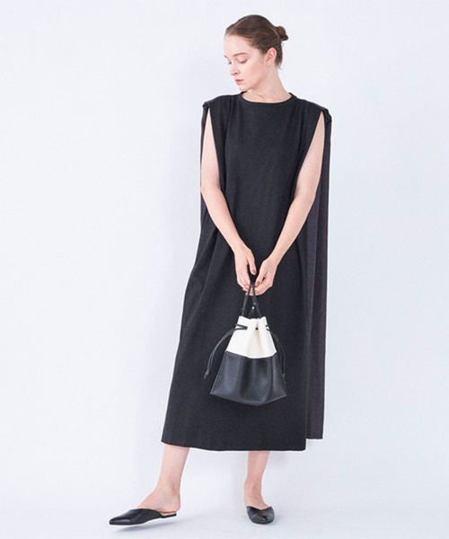 Laugoa（ラウゴア）の「【LAUGOA/ラウゴア】HOORN 巾着 ショルダーバッグ（ショルダーバッグ・レディース・ブラック/ベージュ/グレー/シルバー・FREE）」の6枚目の写真