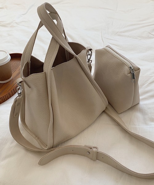 MKT(エムケーティー)の「スクエア エコレザーショルダーバッグ/ハンドバッグ(ショルダーバッグ・レディース・ブラック/ダークブラウン/ブラウン/アイボリー・FREE)」の2枚目の写真